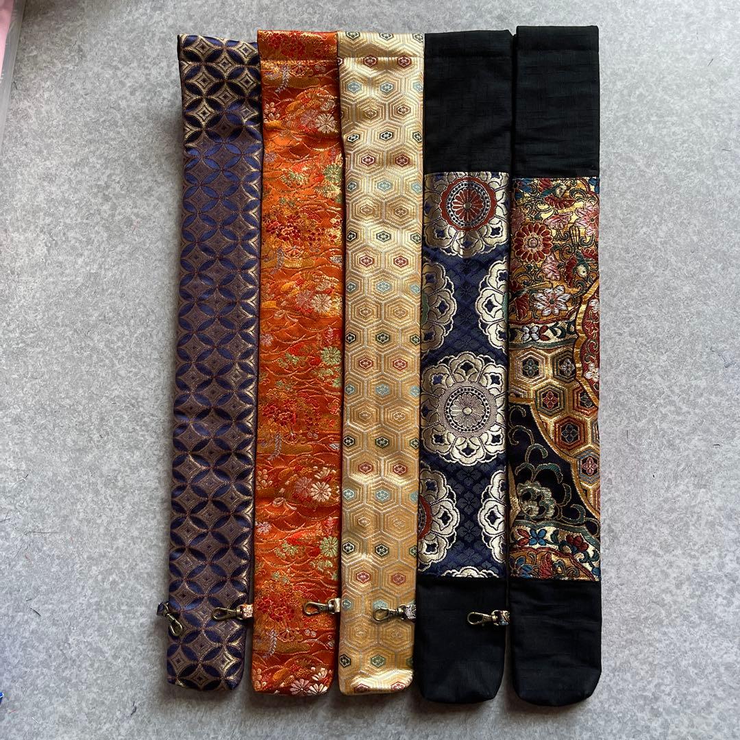 ショーナンオーダー品 篠笛2本調子用3本入れ袋　5本