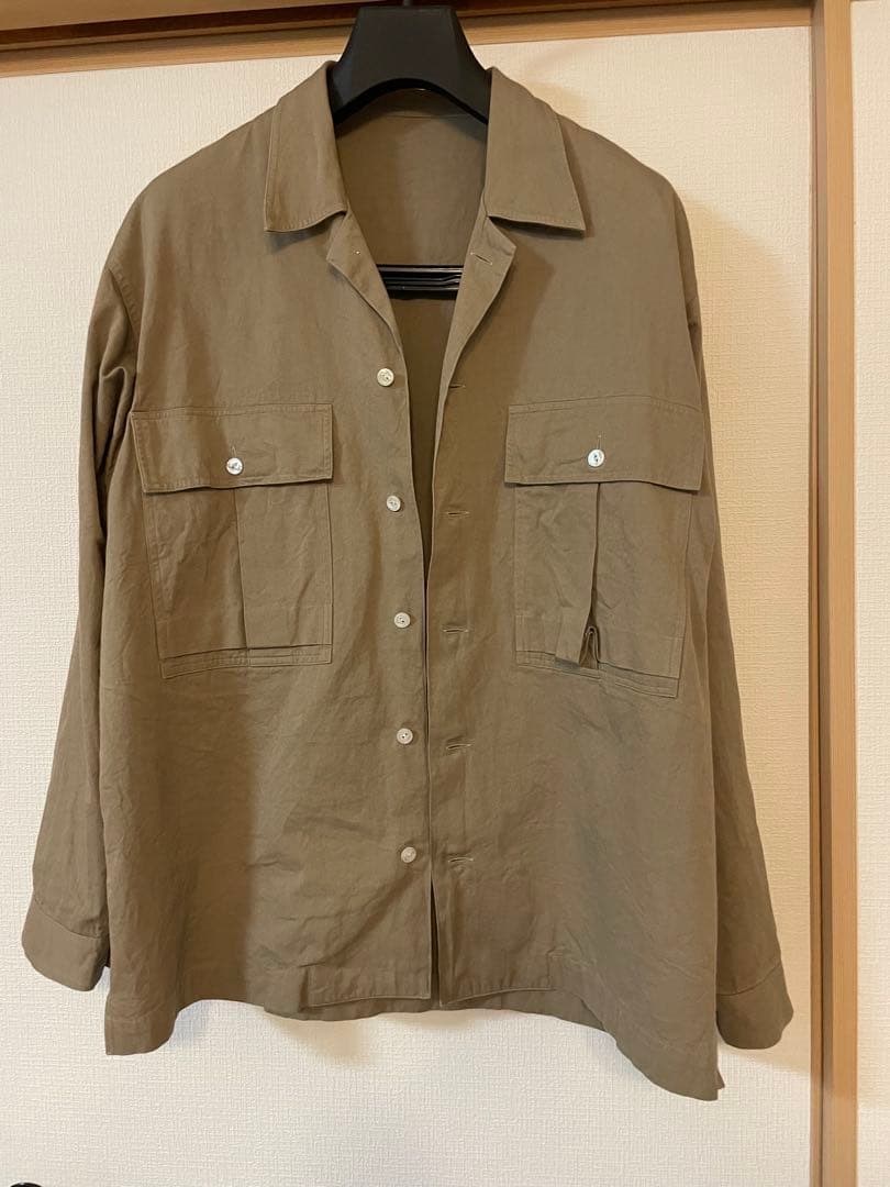 レスレストン　LESLESTON ミリタリーシャツ　Mサイズ　カーキ色