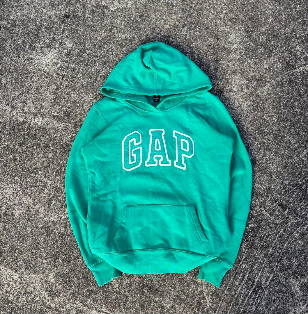 古着】90s OLD GAP ミントグリーン パーカー y2k ロゴドン - メルカリ