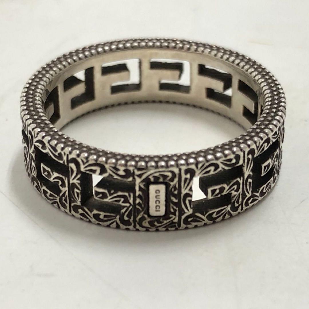 平*店様 期間限定グッチ GUCCI スクエアG リング アラベスク シルバー