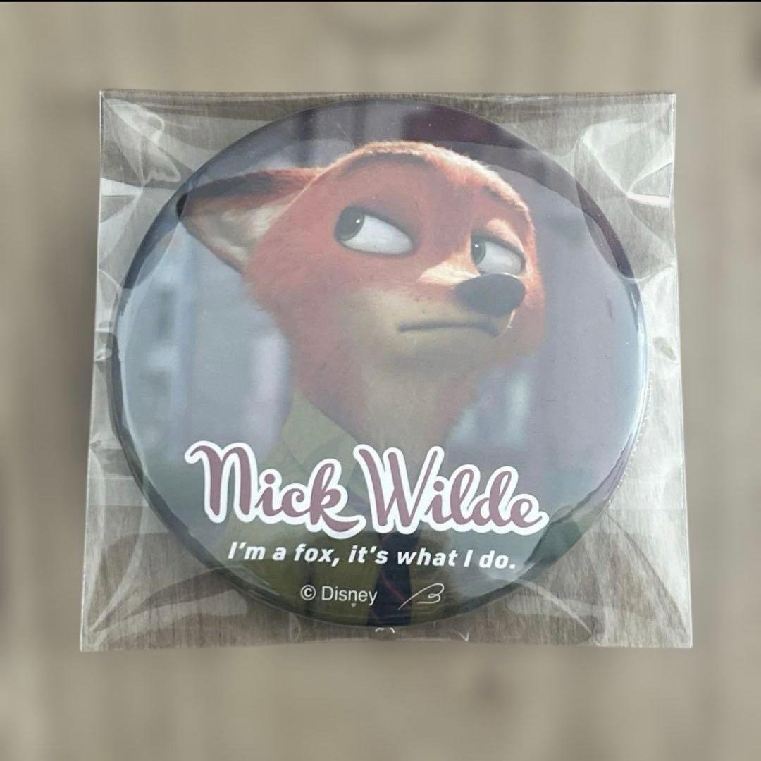 値下げ！ズートピア ニック スタンド付き缶バッジ シークレット 希少品