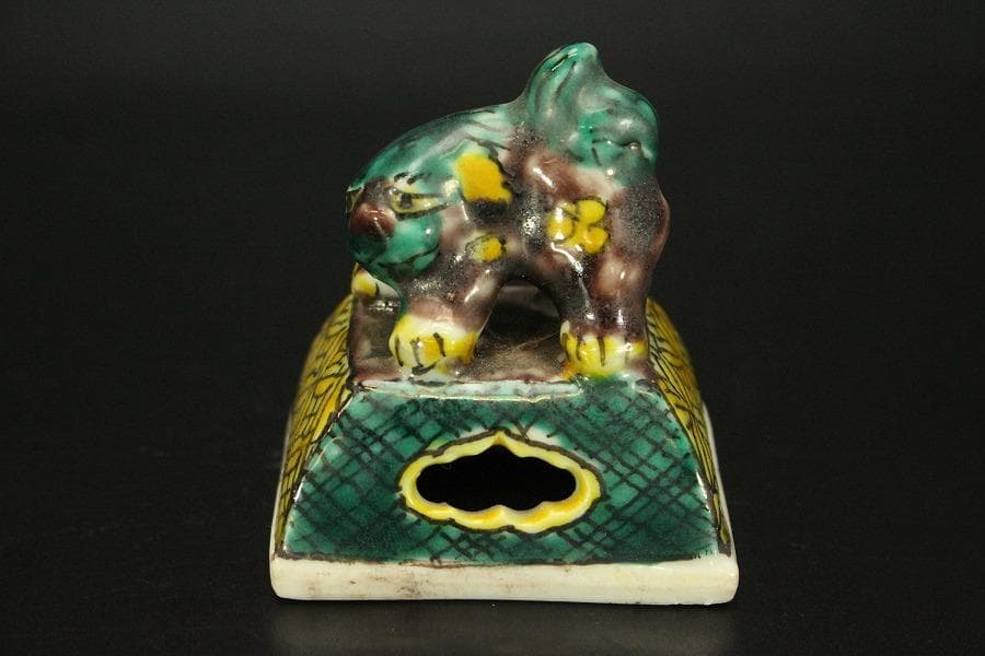 九谷焼 香炉 双耳 獅子蓋 木箱付(メ1491) - メルカリ