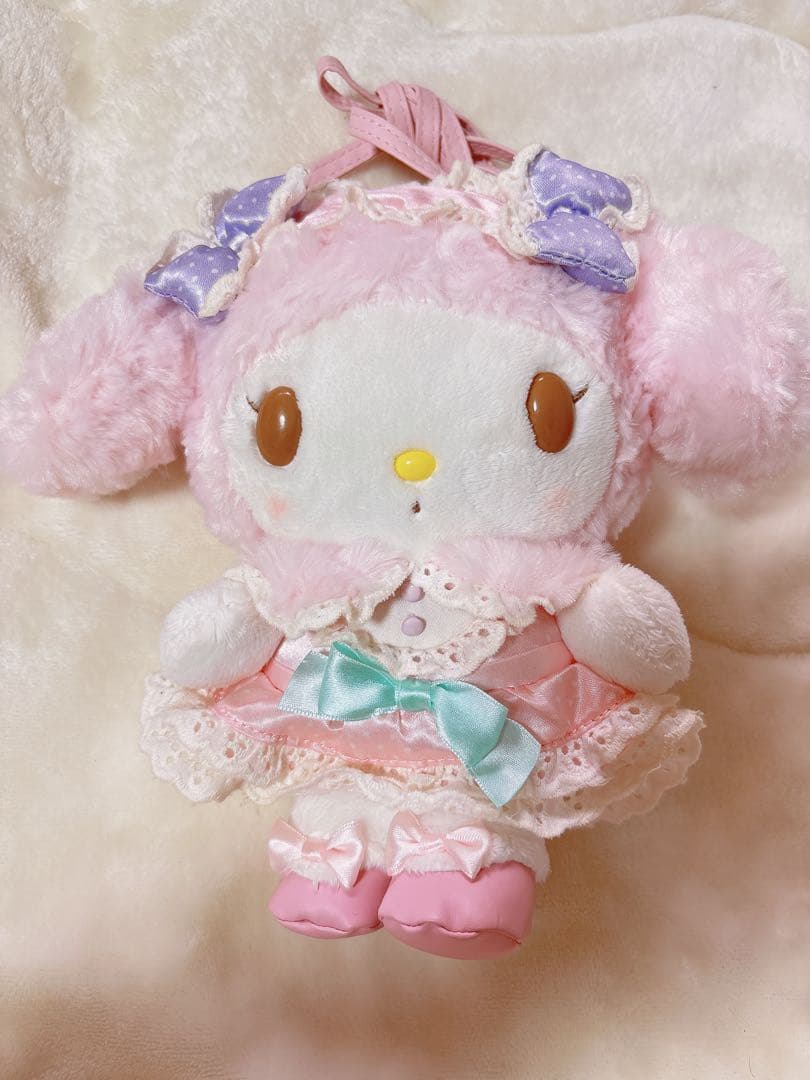 希少レア】未使用 マイメロディ ぬいぐるみポシェット おめかし