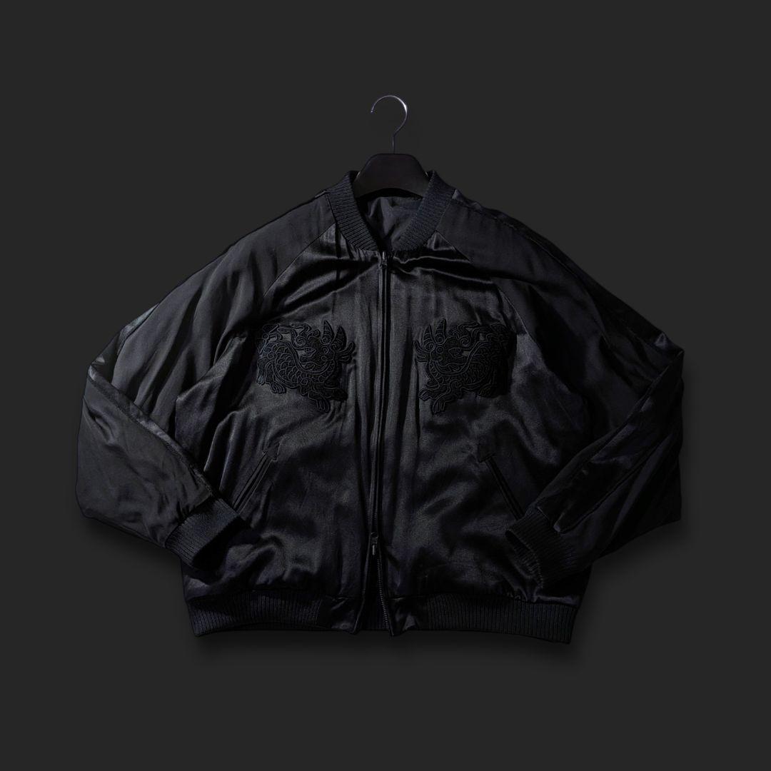 MASU リバーシブル スカジャン ma-1 シルク100％ ブラック - メルカリ