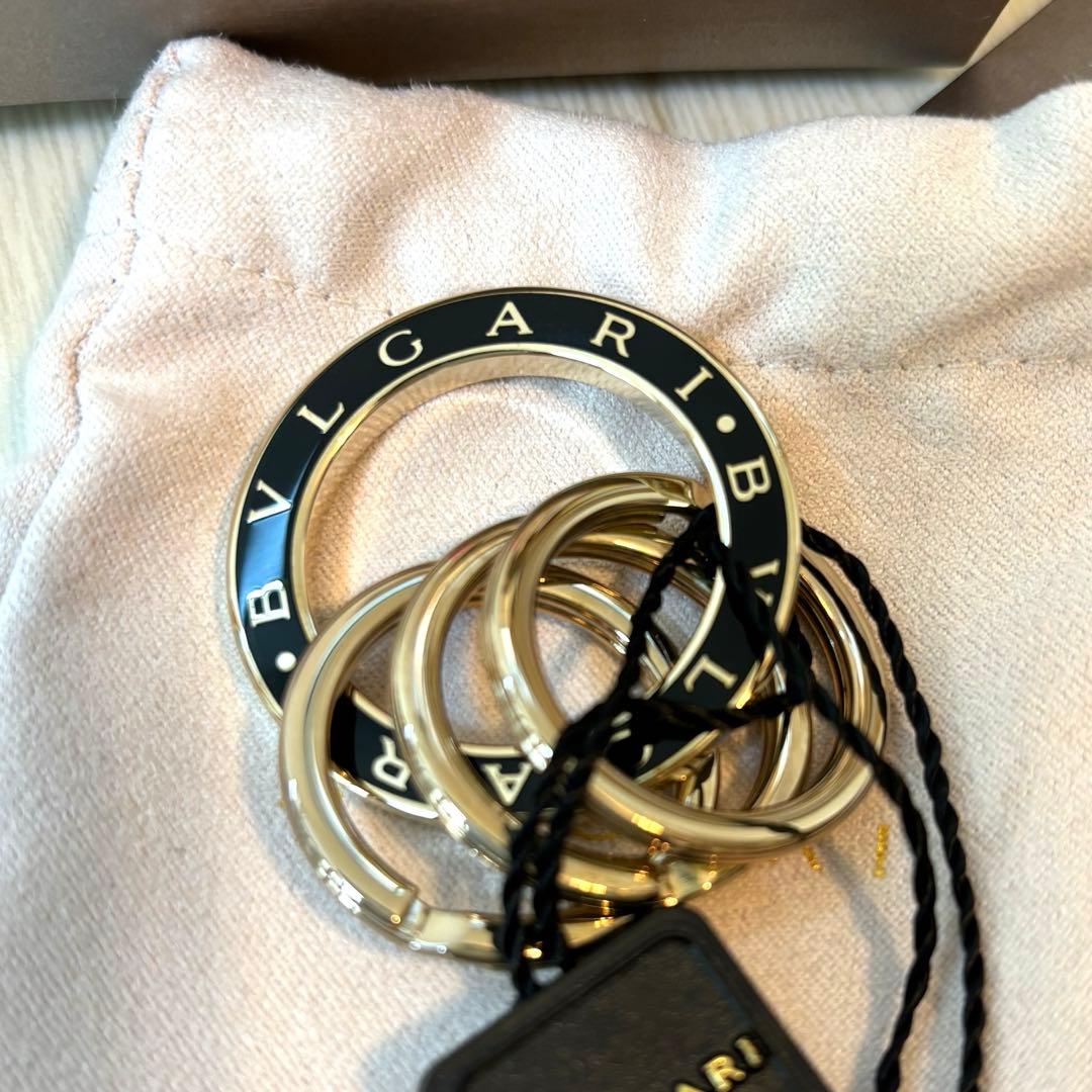 【新品未使用品】ブルガリ　キーリング 楽天市場】BVLGARI キーリングブルガリブルガリマンロゴ刻印ダブル