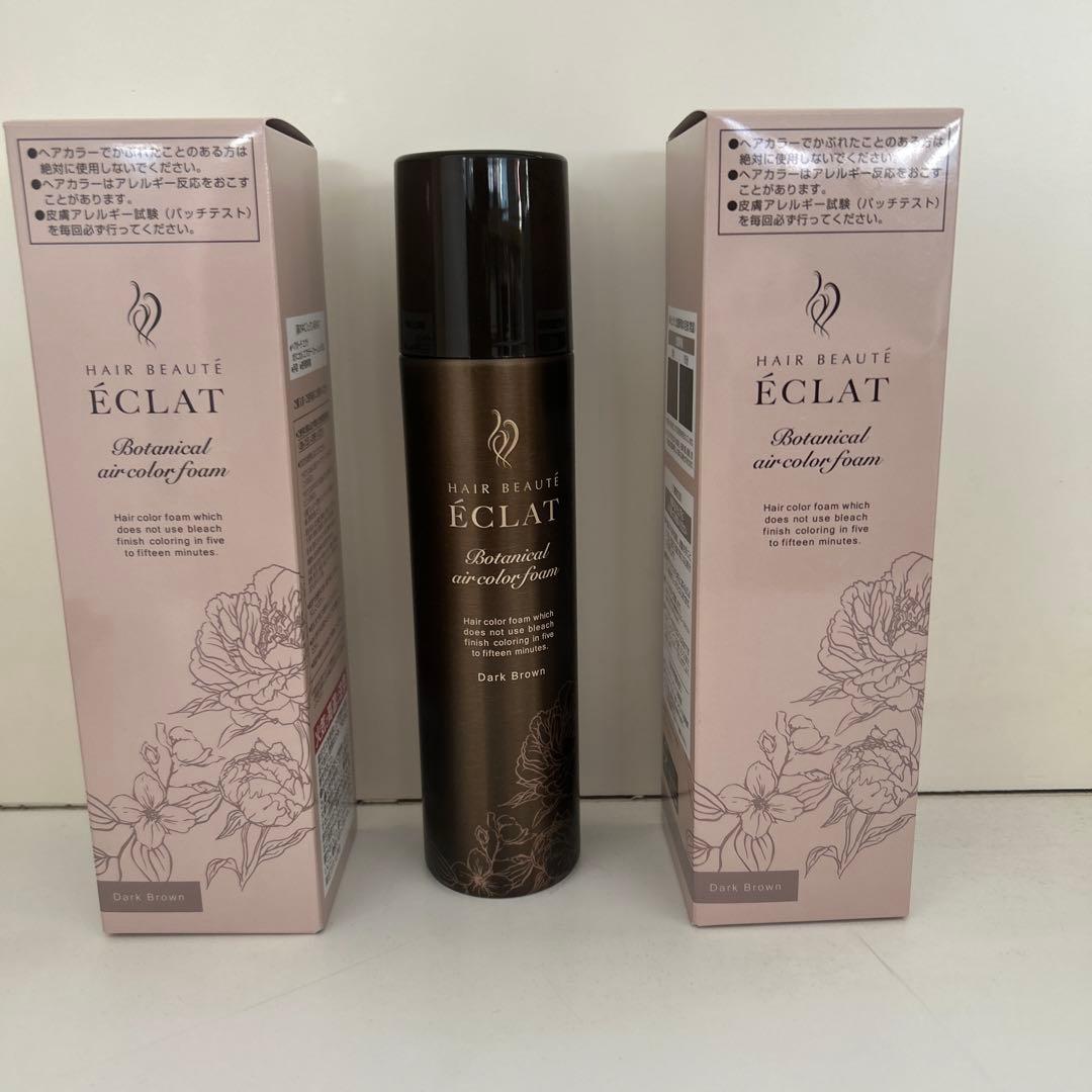 ヘアボーテ エクラ ボタニカルエアカラーフォーム ナチュラルブラック 3本セット