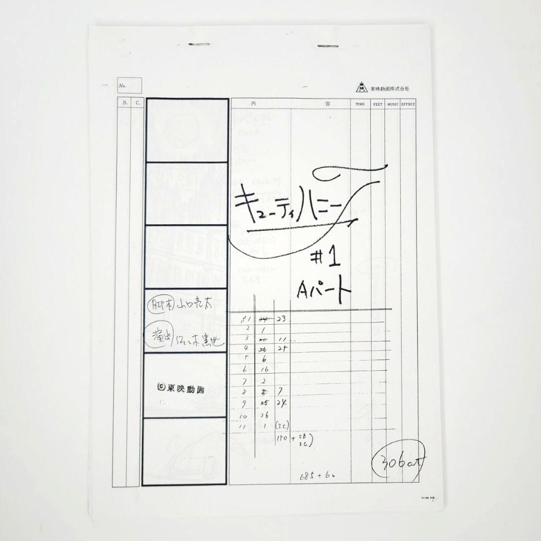 キューティーハニーF 第1話 Aパート 絵コンテ 東映動画株式会社