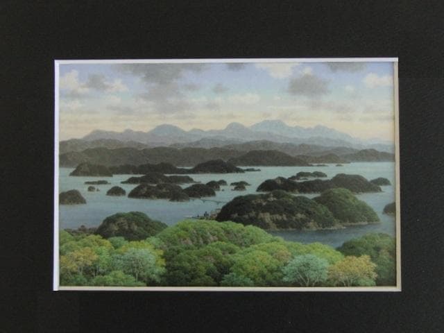 成田禎介、【連島風景】、希少な限定額装用画集画、新品高級額 額装付