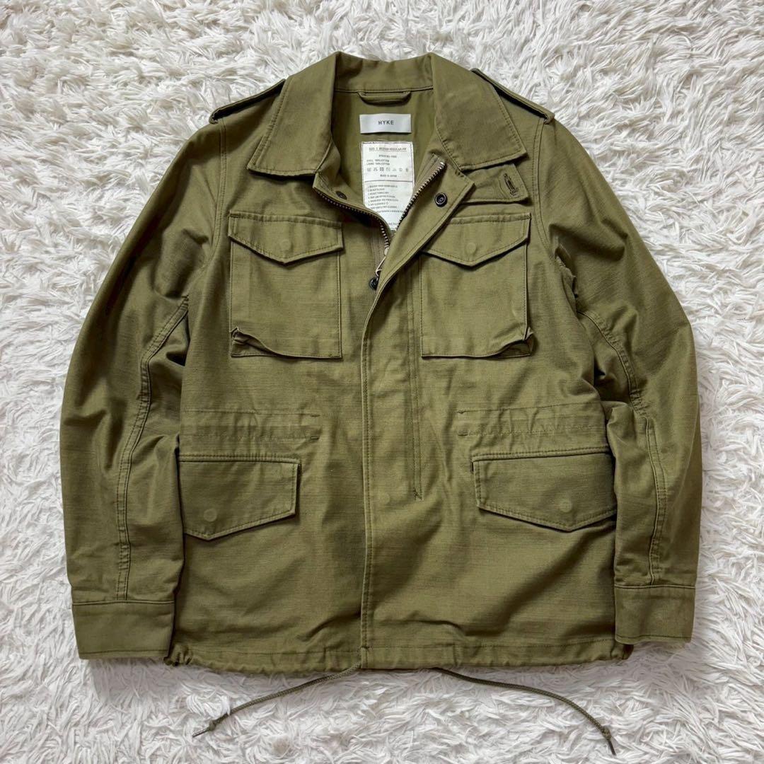 美品　ハイク　ミリタリージャケット　レギュラーフィット　オリーブグリーン　2