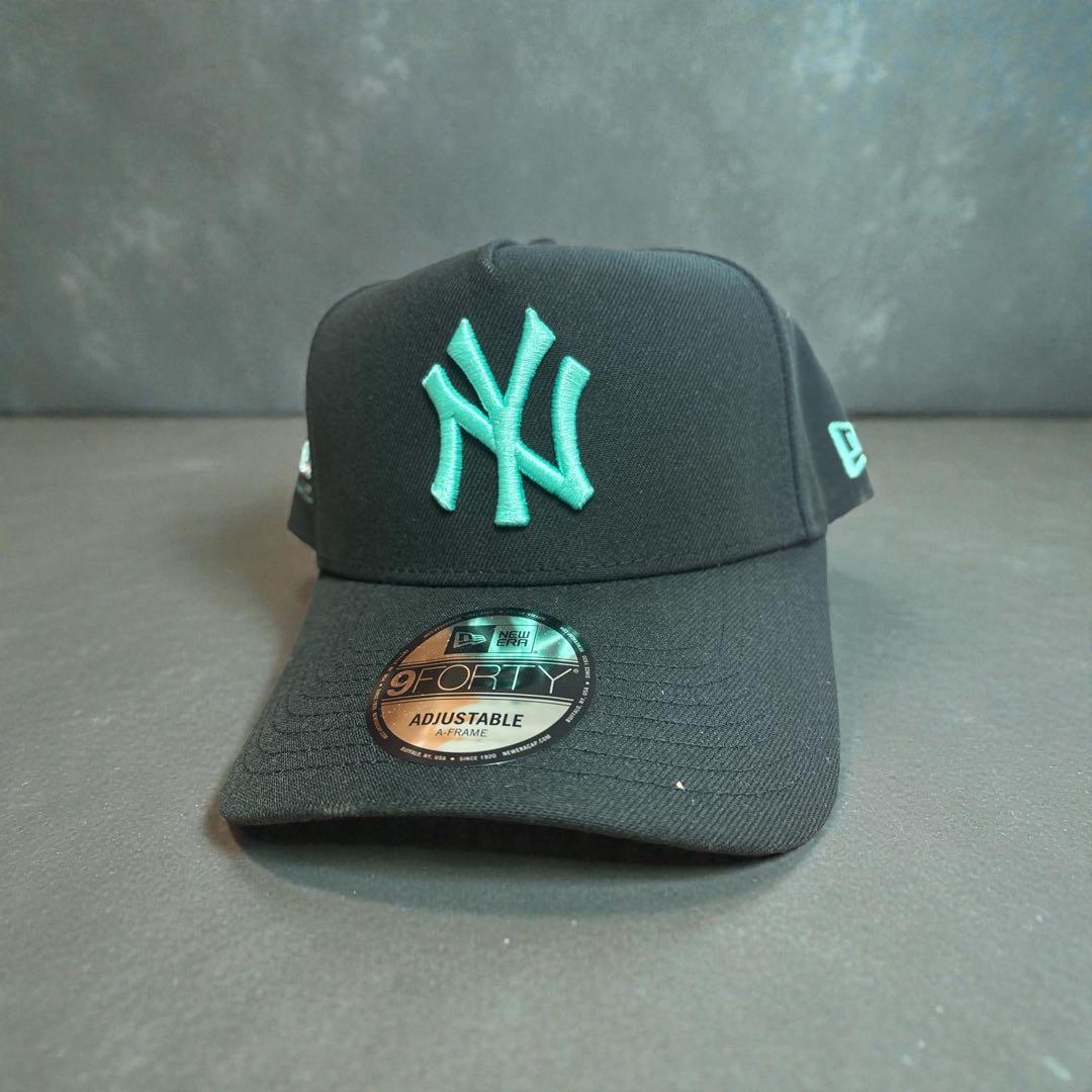 【希少・海外限定】1点New Era 9FORTY ブラック/ティファニーブル 海外限定 New Era ニューエラ 9Fortyティファニーブルーキャップ (New