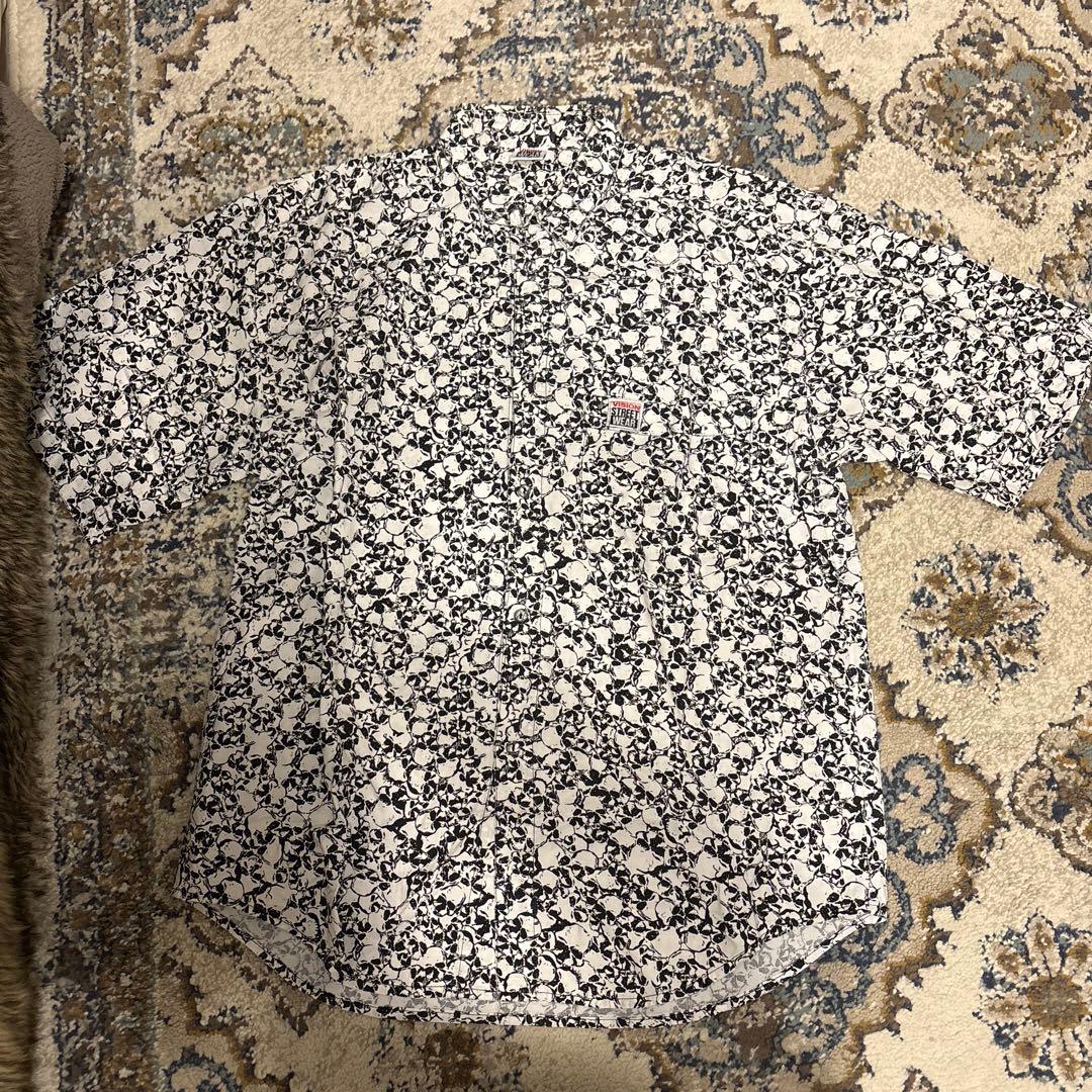 当時物 USA製 VISION STREET WEAR スカル柄 半袖シャツ M