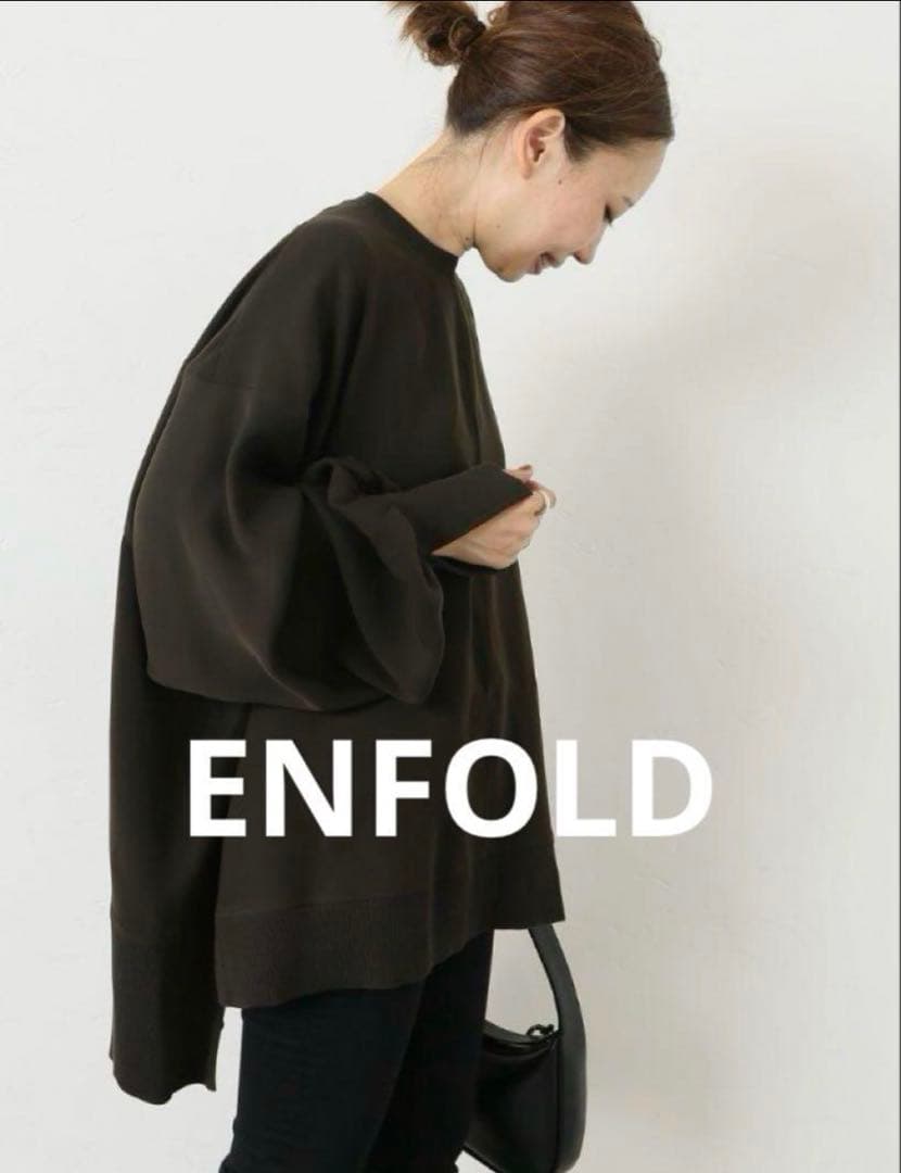 ENFOLD エンフォルド ミリオーネ リブBOXプ ルオーバー　カーキ　38