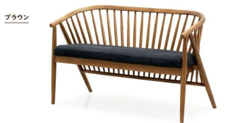 ダイニングベンチ　木製　アジアンテイスト