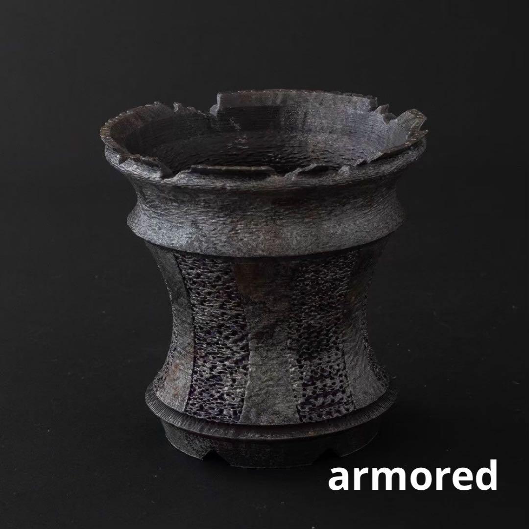 牙城〜armored ４号2個　５号1個　3dプリンター鉢　作家鉢　アガベ Amazon.co.jp: 【CrownSword】3Dプリンター製植木鉢 アガベ、塊根植物