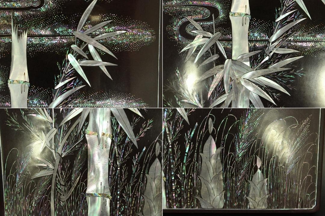 朝鮮 韓国 螺鈿 竹笹 蓋物(A848) - メルカリ