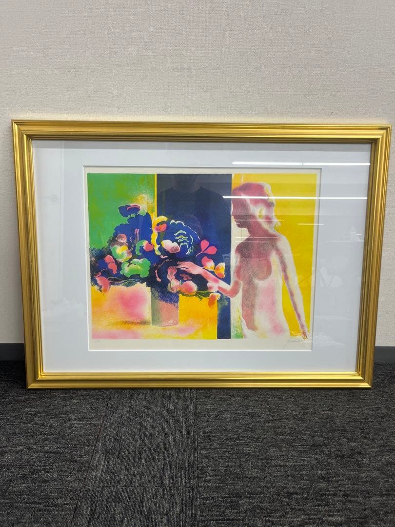 リトグラフ　ポール・ギヤマン　E.A 直筆サイン ポール・ギヤマン「朝焼けの乗馬」リトグラフ 直筆サイン入り｜絵画販売