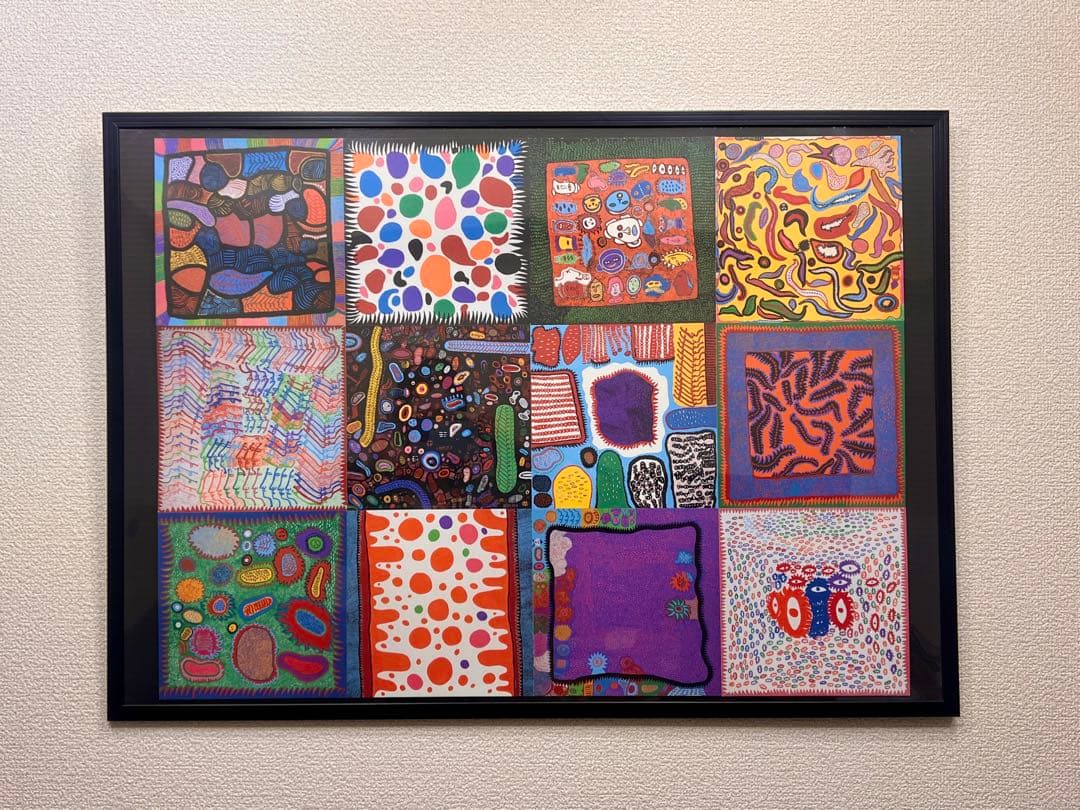 草間彌生アートポスターフレーム付き Amazon.co.jp: Haus and Hues Japandi フレーム入りポスター - 赤 日本