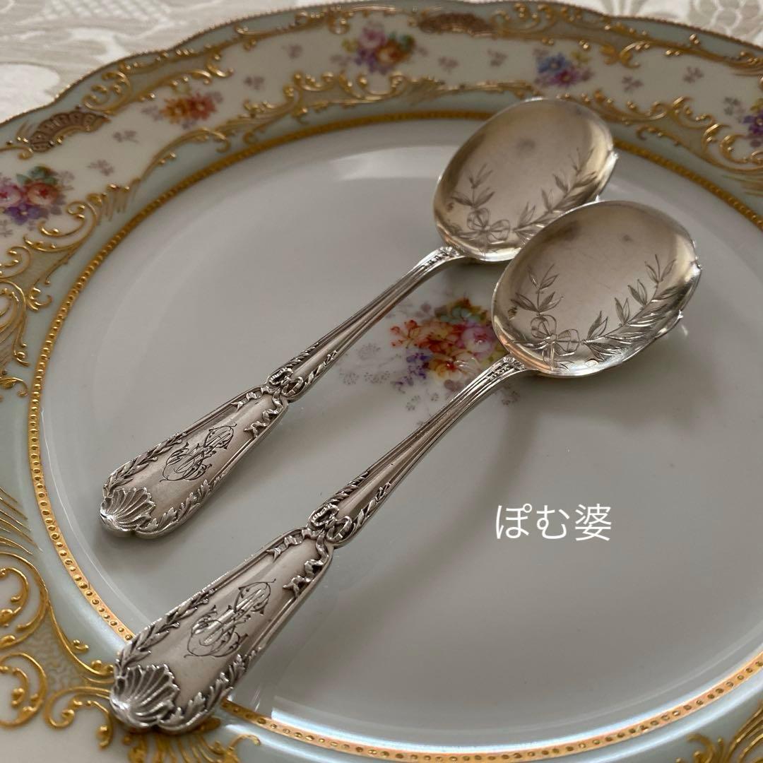 フランス／ピュイフォルカ】純銀／アイスクリームスプーン1本