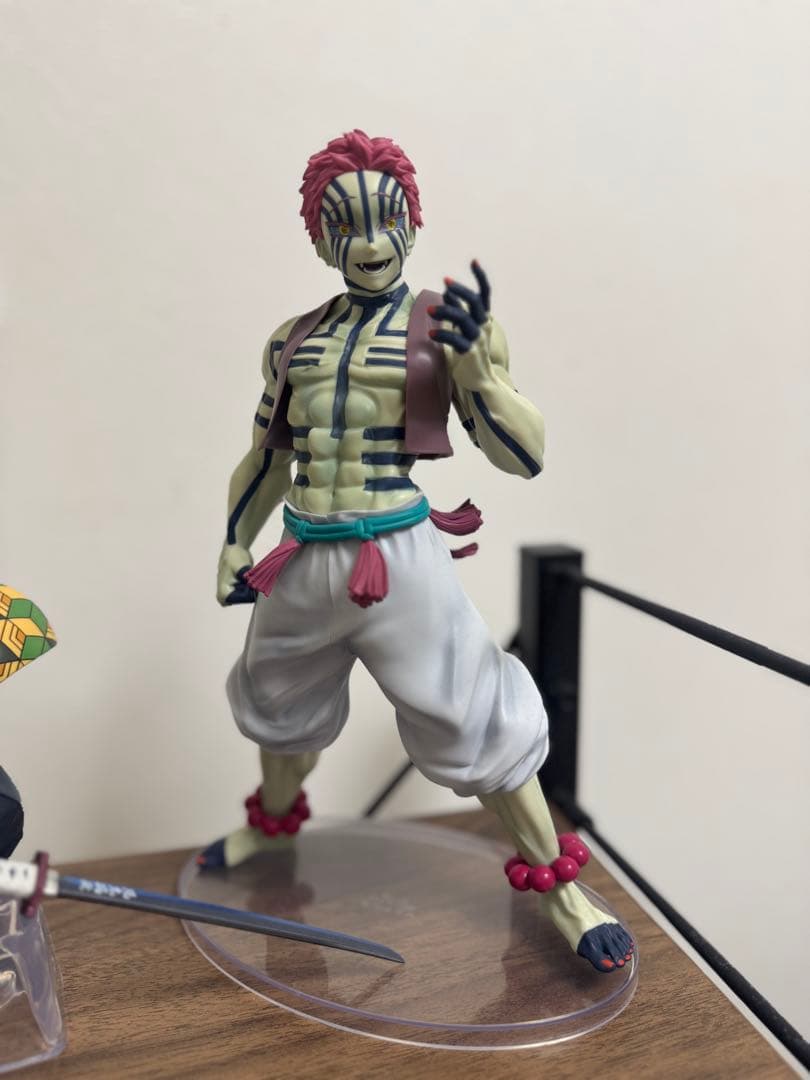 鬼滅の刃 一番くじ ラストワン賞 猗窩座 義勇 フィギュア 上弦の参