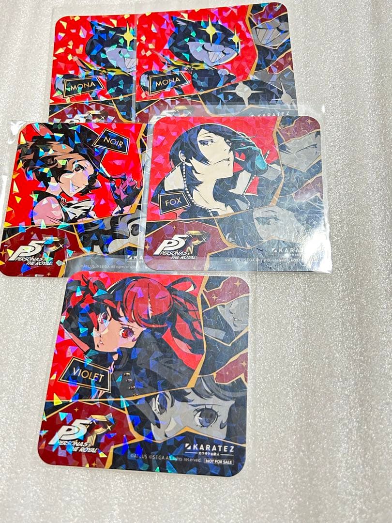 ペルソナ5 カラオケの鉄人　ホログラムコースターセット
