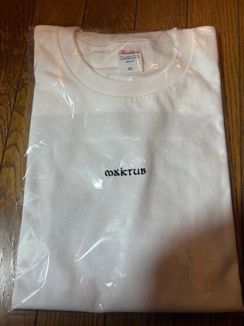 maktub ロゴ Tシャツ XL ホワイト　JJJ MAKTUB T-SHIRTS WHITE | JJJ（JJJ） | SPACE SHOWER STORE（スペシャ