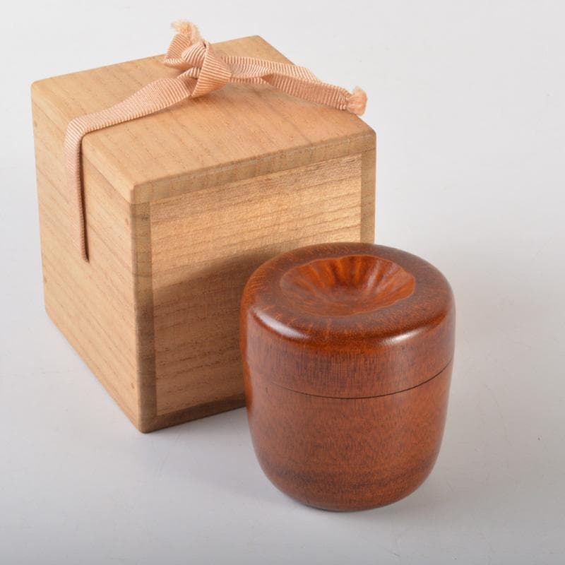 茶道具　中村宗悦作　竹中棗　銘「清風」　大徳寺 紫野 小田雪窓極め箱　V6397