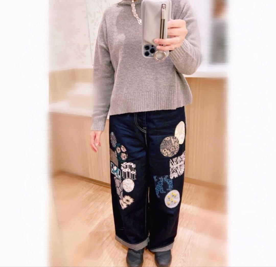 ミナペルホネン ワイドパンツ 40 美品 Always デニム