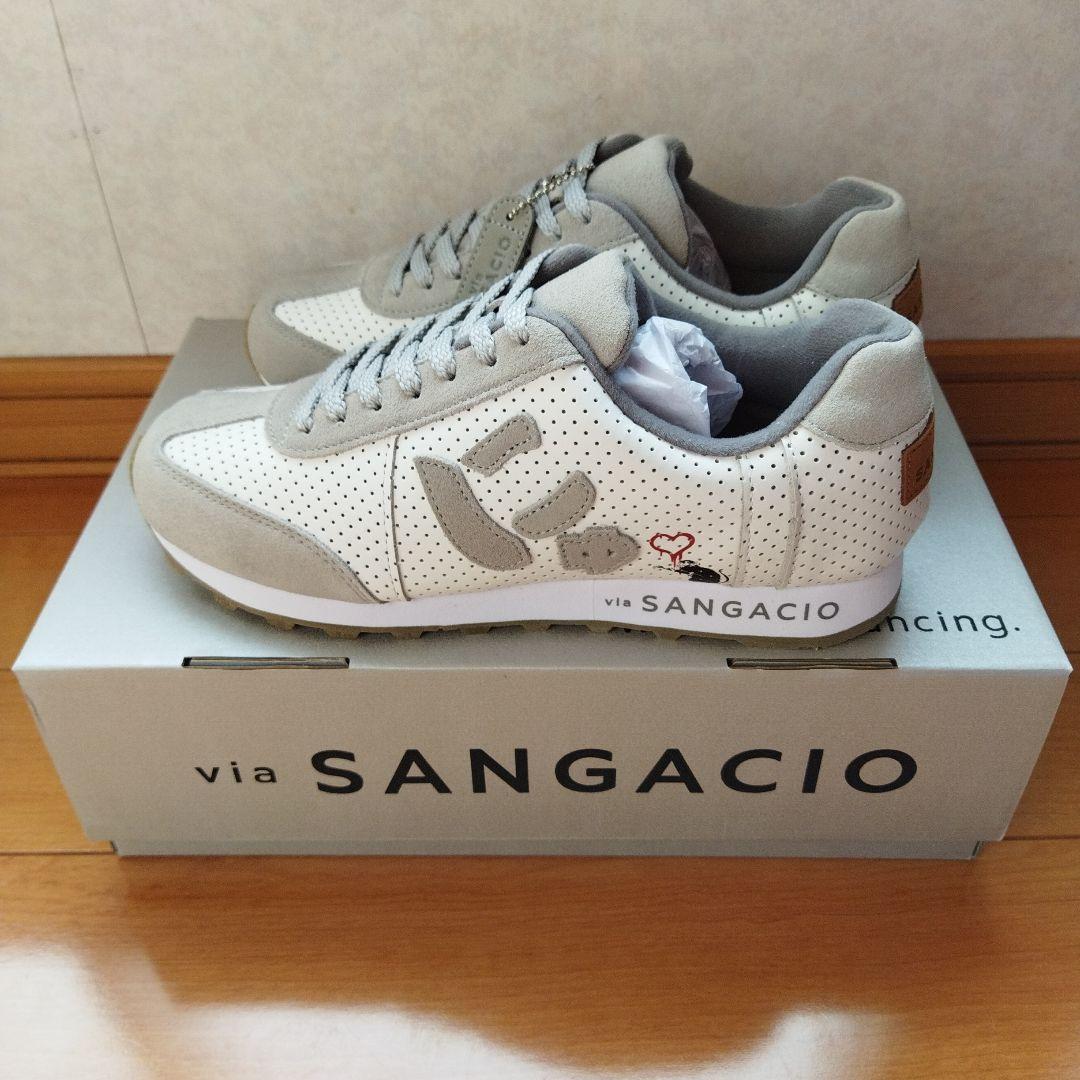 via SANGACIO スニーカー ホワイト/グレー