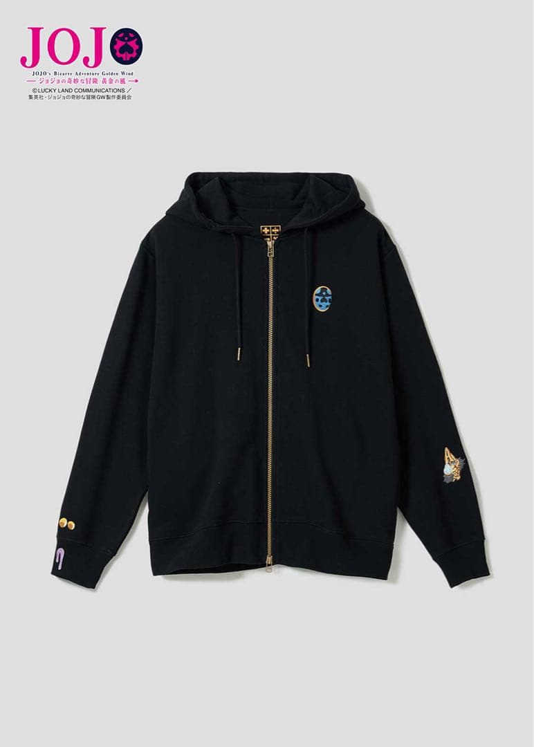 ジョジョの奇妙な冒険 グラニフ 護衛チーム モチーフ 裏毛ジップ