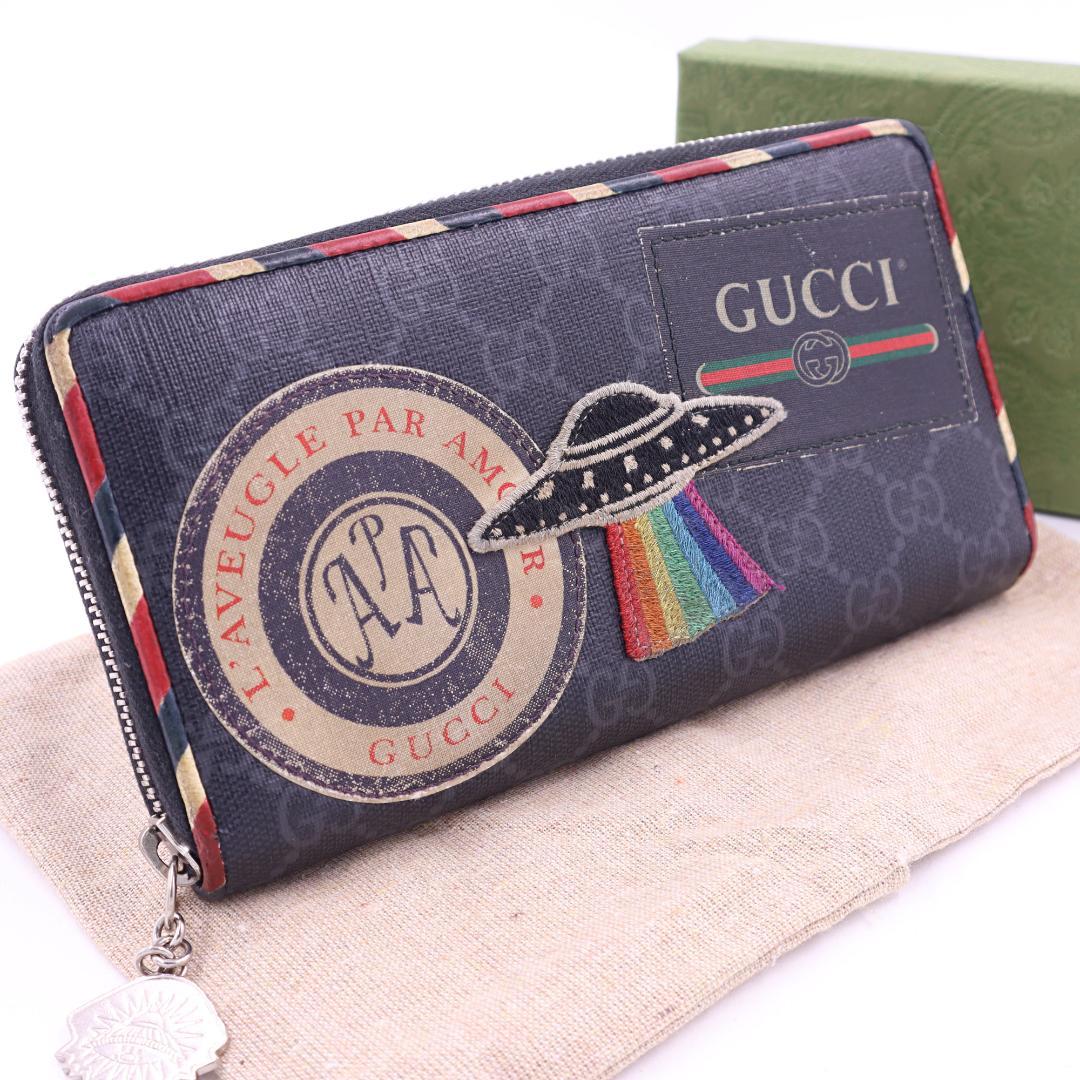 つーにぃ★GUCCI長財布ナイトクーリエ　GGスプリーム　ジップアラウンド