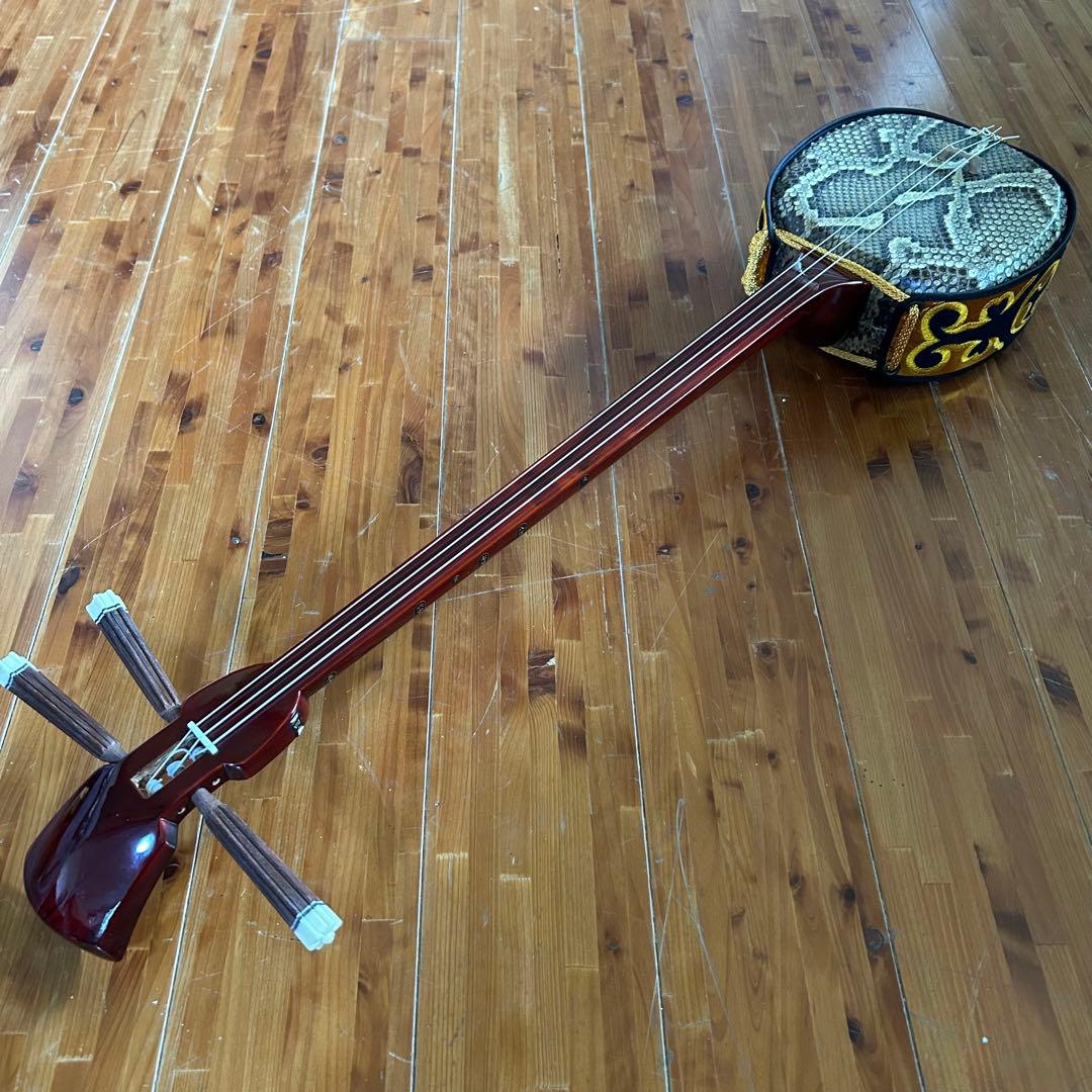 ◼️宮古島から③◼️スンチー紫檀本皮三線◼️女性◼️沖縄◼️初心者◼️サンプル音源◼️強化張◼️