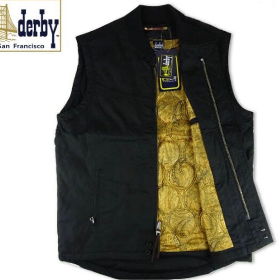 Derby of San Francisco 2XLベスト ブラック×ゴールド