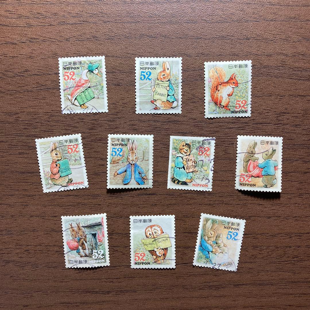 日本の古切手　ピーターラビット その4　10枚