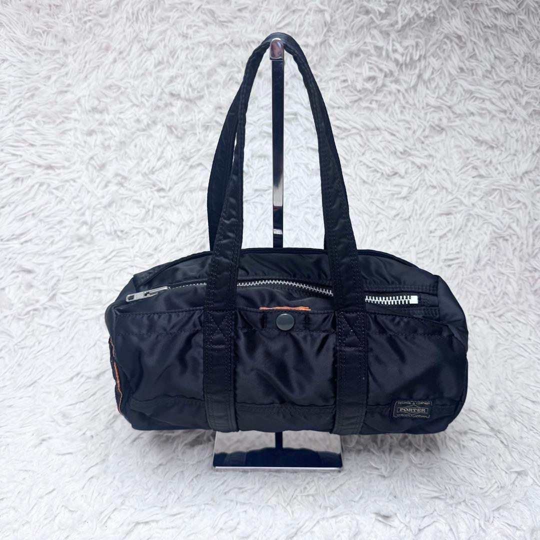 【訳あり人生】PORTER タンカー ミニボストンバッグ ブラック
