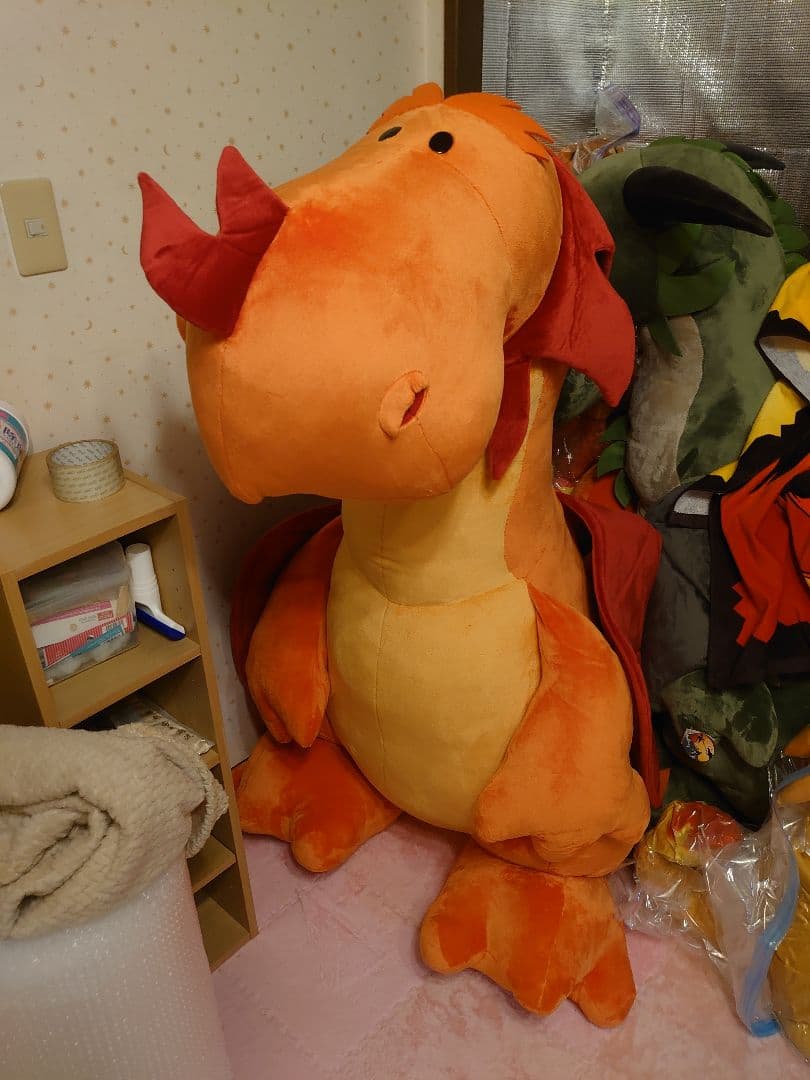 NICI ドラゴンぬいぐるみ　オレンジの子　160cm　正規店購入品 台湾限定】NICI ニキ DRAGON ドラゴンぬいぐるみ 35㎝ 正規品 - メルカリ