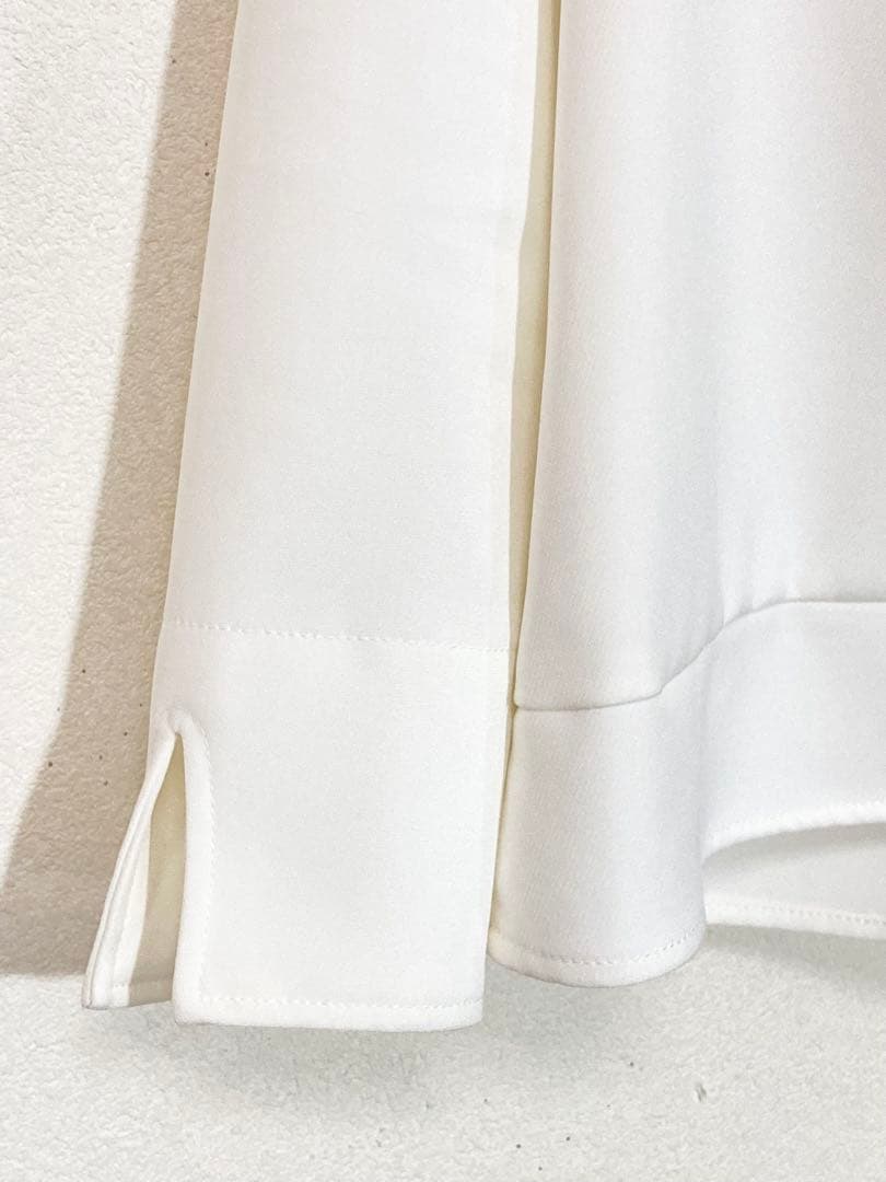 メゾンドドルチェ パールフレアブラウス オケージョン ホワイト Free