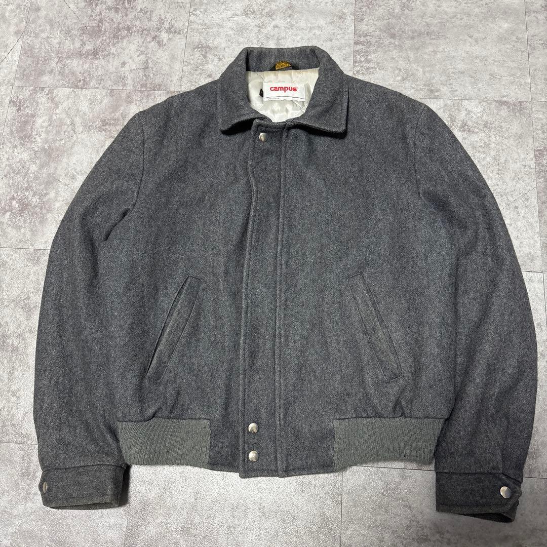 80s vtg campus USA製　wool bomber jacket Vintage Varsity Wool Bomber Jacket Adult Extra Large 90s Made In