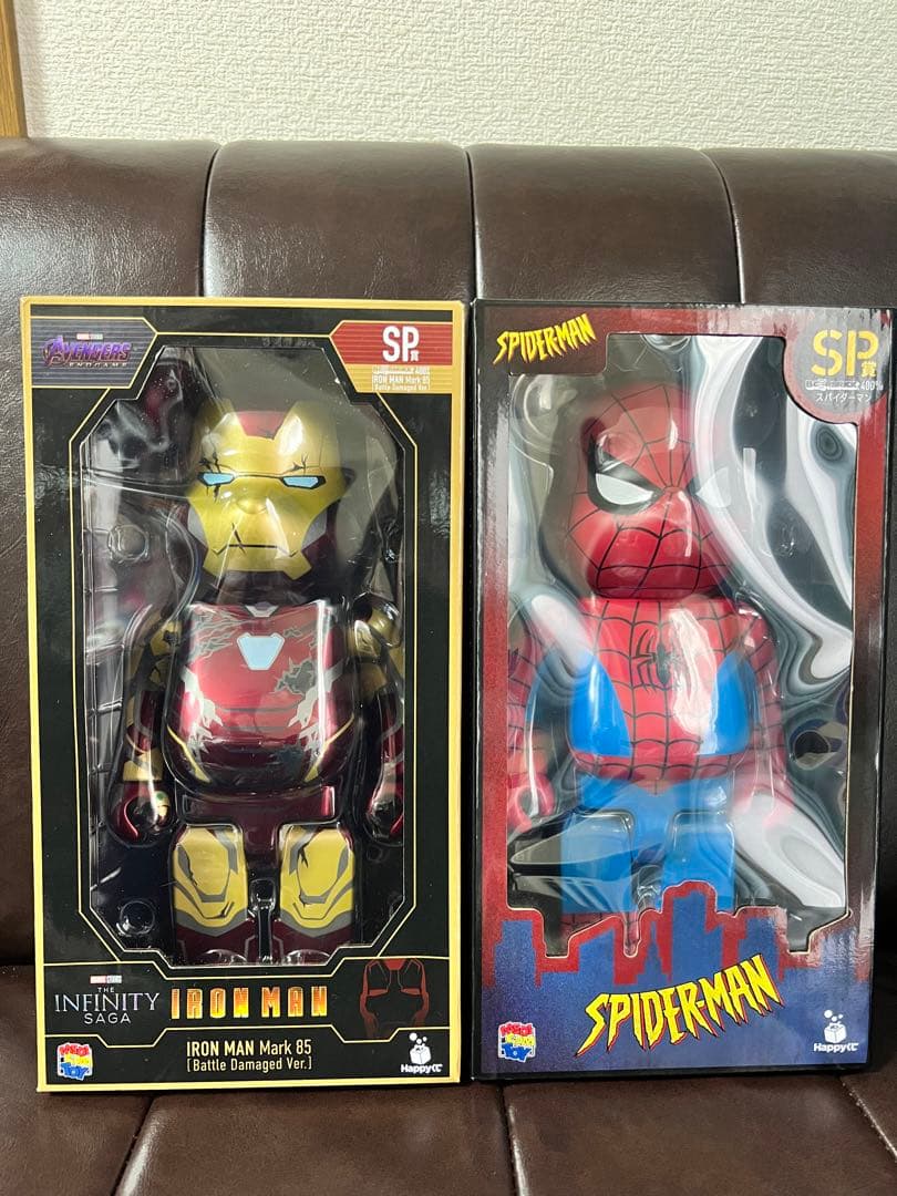 アイアンマン　スパイダーマン　ベアブリック BE@RBRICK CHASE 【MARVEL INFINITY SAGA】【IRON SPIDER】 - ベア