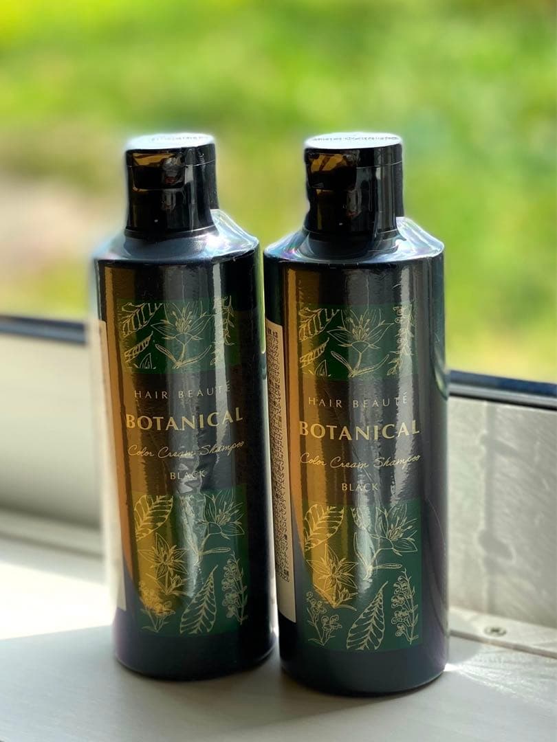 【未開封 美品】ヘアボーテボタニカルカラークリームシャンプーブラック6本セット