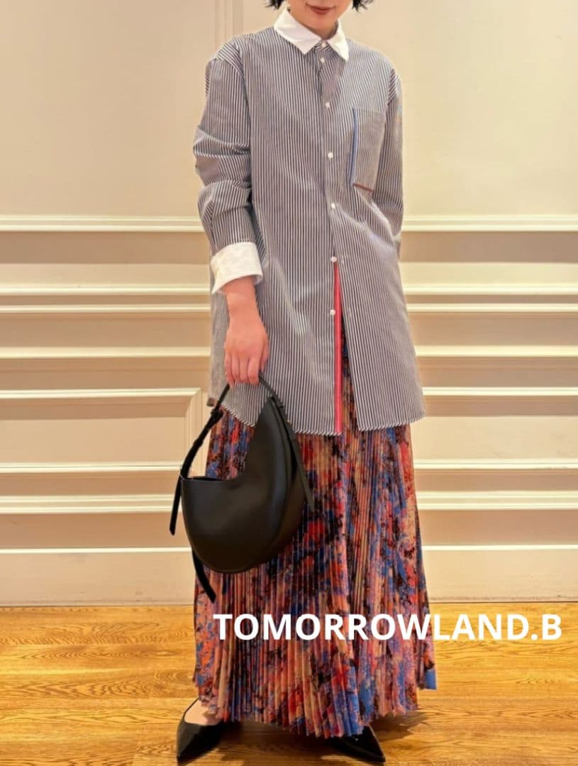 トゥモローランドビーストライプロングシャツ コットン ハイカウントストライプ オーバーシャツ｜トゥモローランド