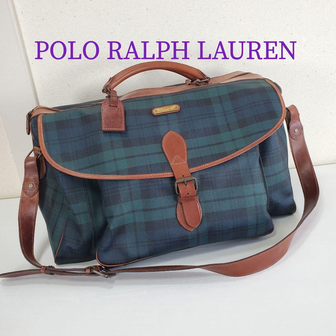 ポロラルフローレン PVC×レザー ボストンバッグ トラベルバッグ 旅行かばん Polo Ralph Lauren ポロラルフローレン ボストンバッグ PVC レザー