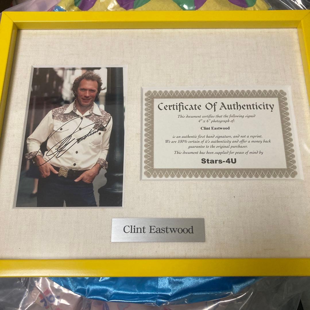 ClintEastwood 直筆サイン入り写真　ハリウッド俳優　認証書付き　レア