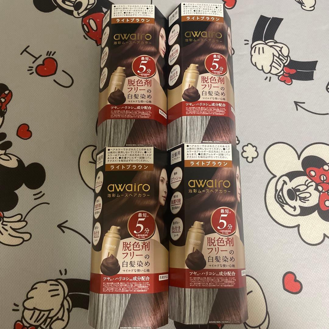 awairo アワイロ　ムースヘアカラー ライトブラウン 4個セット awairo / ムースヘアカラー ライトブラウンの公式商品情報｜美容
