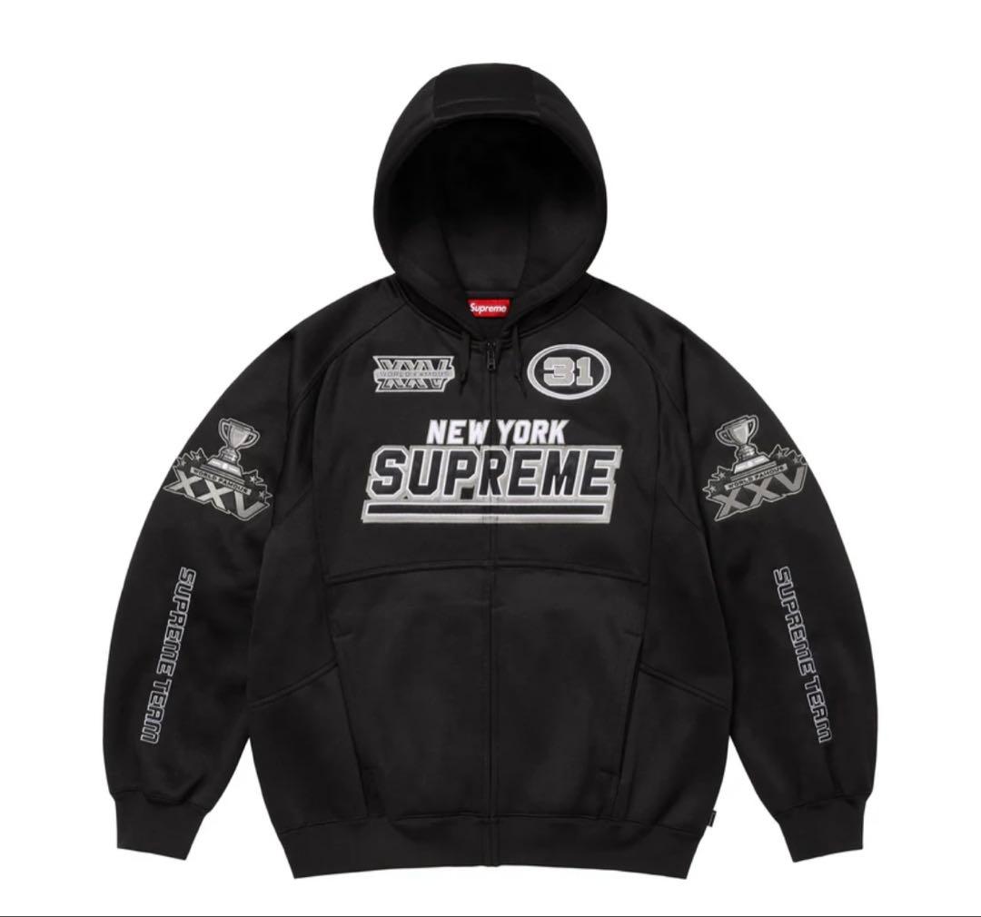 シュプリーム　football zip up hooded sweatshirt Supreme Football Zip Up Hooded Sweatshirt Black Men's - SS24 - US