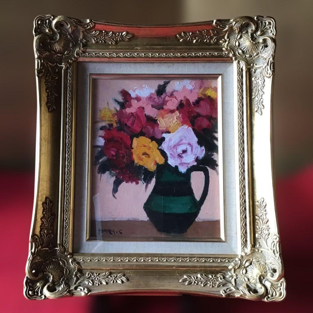 薔薇　油彩画 楽天市場】日野 皖 「 薔薇 」 油絵 油彩画 F10 ( 10号 ) : 内田画廊