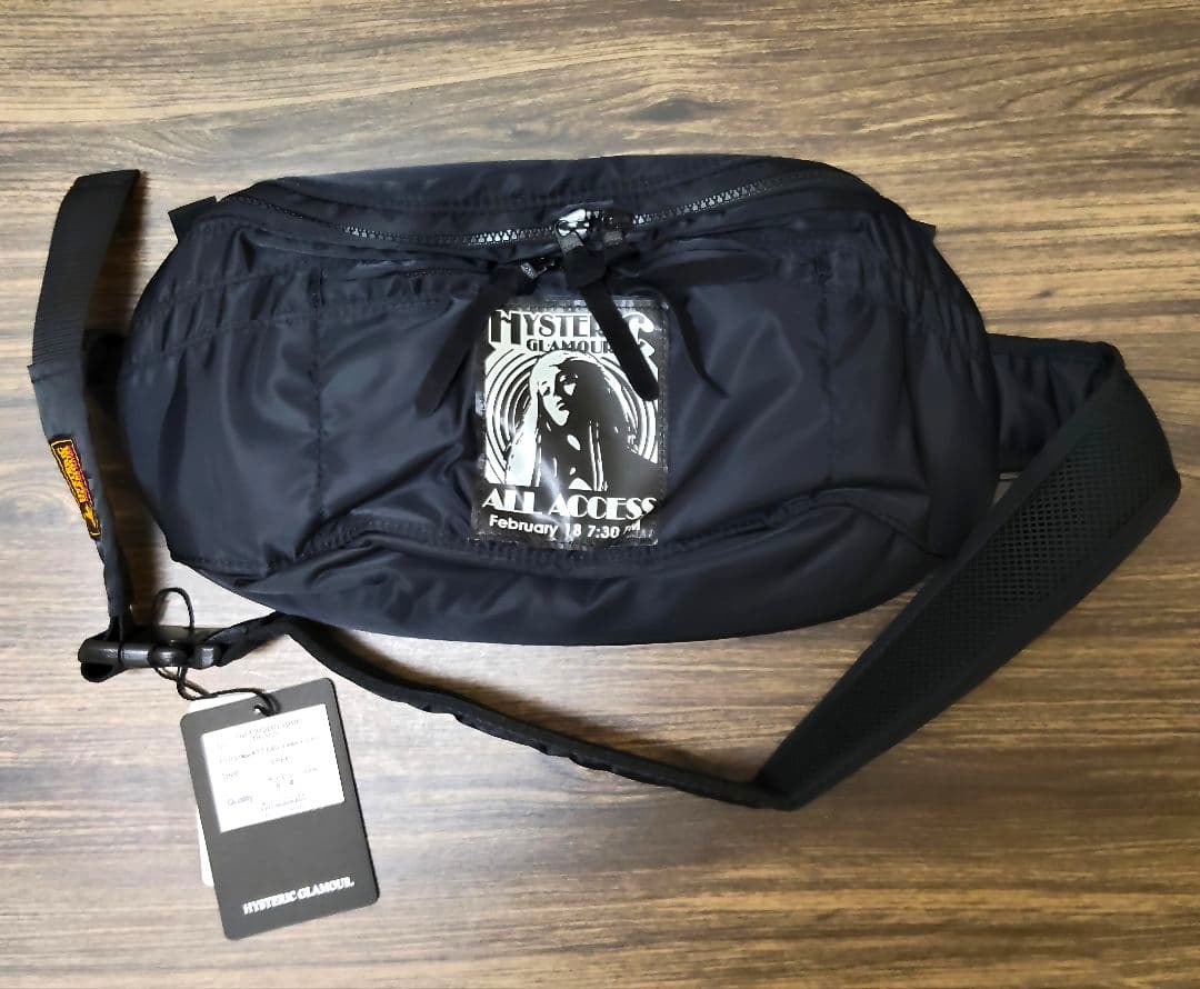 HYSTERIC GLAMOUR ボディバッグ ブラック ユニセックス