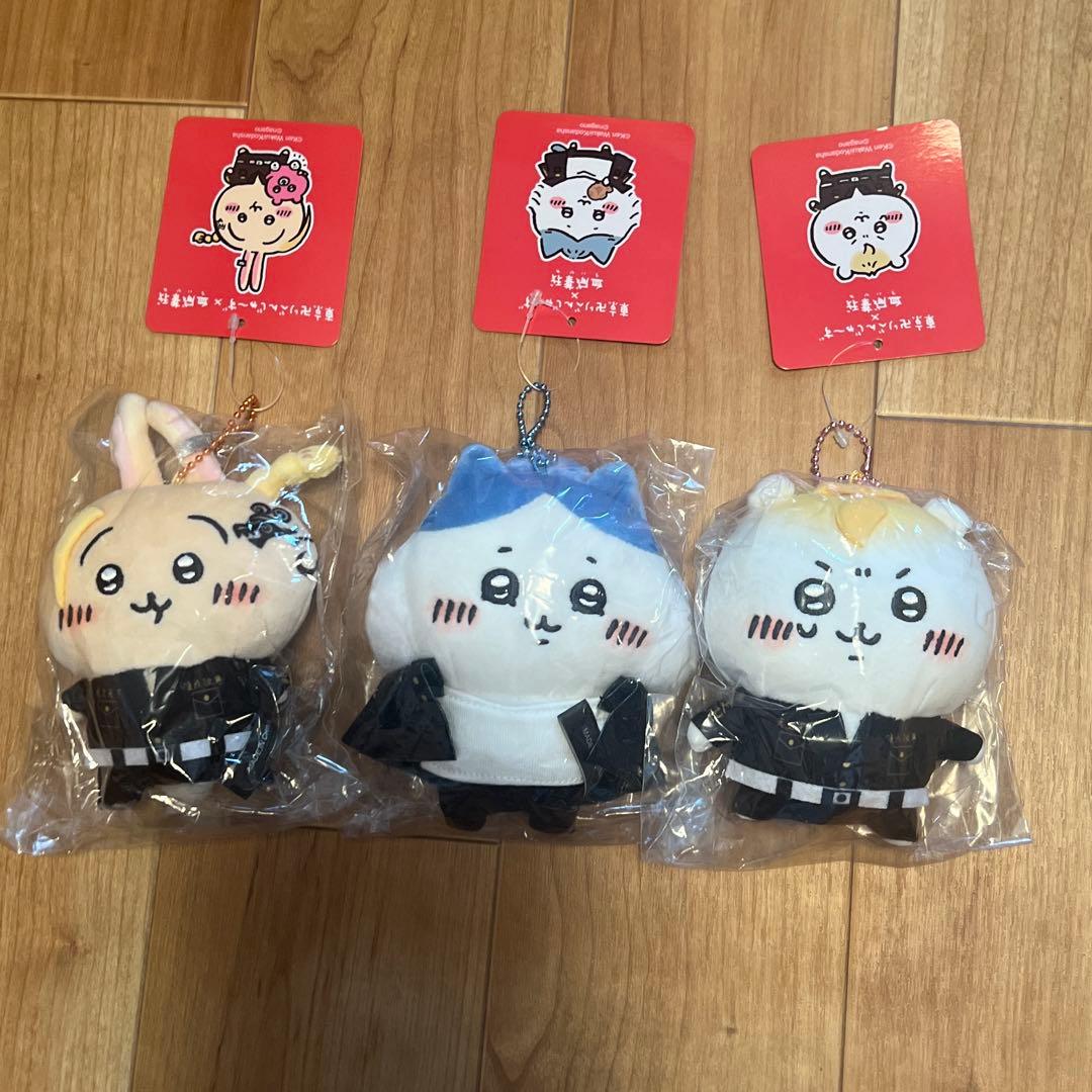 東京リベンジャーズコラボマスコットチェーン ちいかわ,ハチワレ,うさぎ レア 東京卍リベンジャーズ：「ちいかわ」コラボ“血威華我”グッズ続々