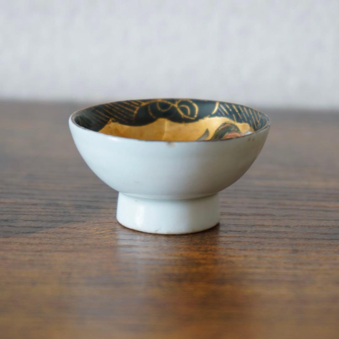 九谷焼 金彩 春画 高台盃 江戸 浮世絵 お猪口 酒器 美術品 - メルカリ