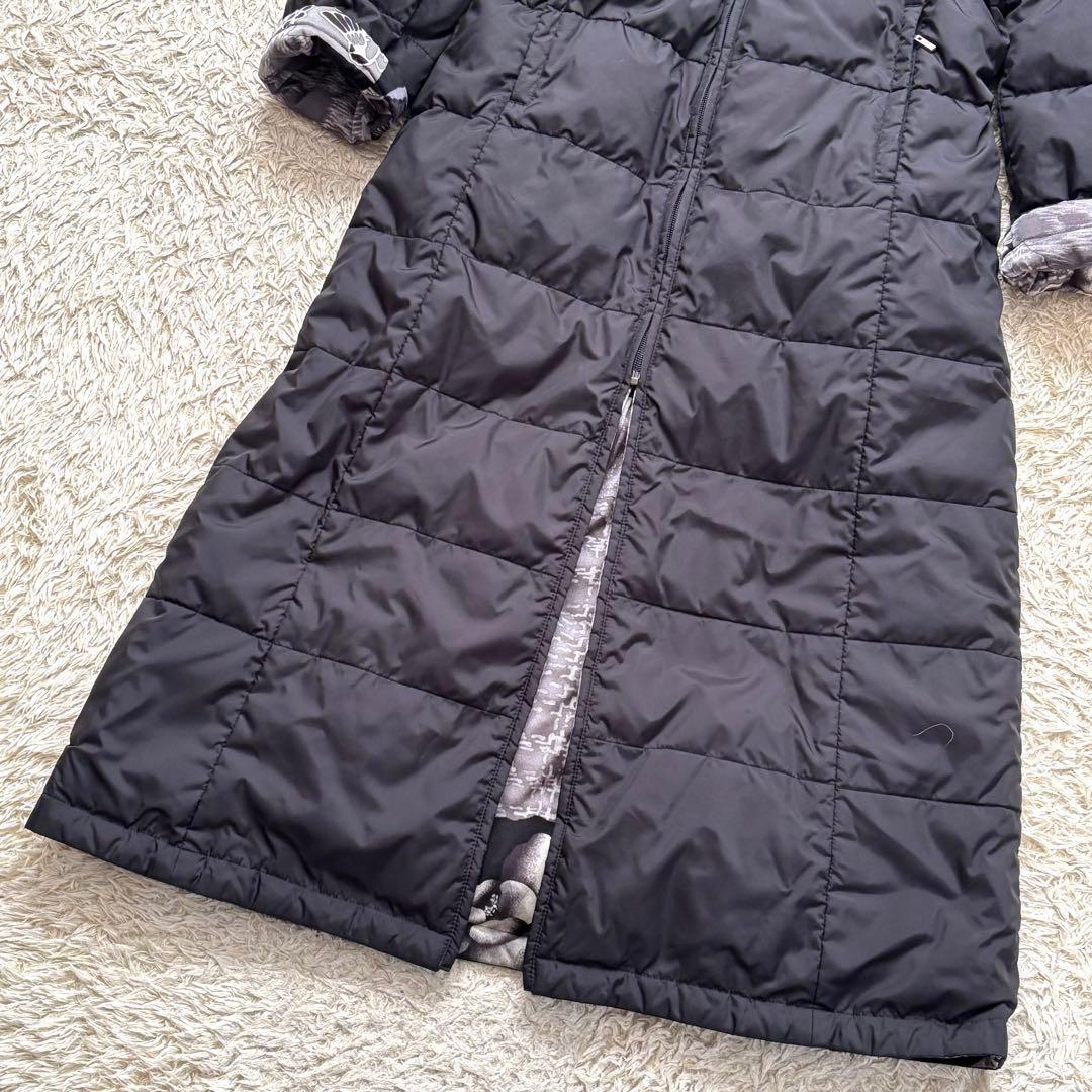 大きいサイズ 希少 LEONARD リバーシブル ロングダウンコート 花柄 L