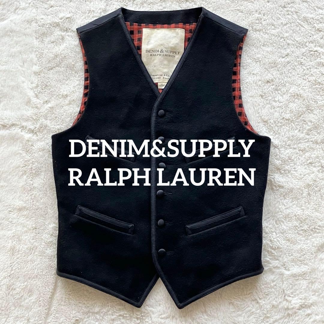 DENIM&SUPPLY ラルフローレン ベスト ジレ ブラック XS